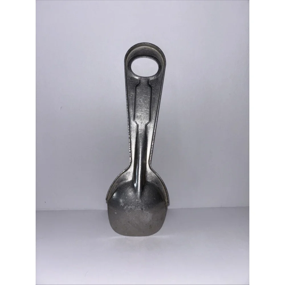 Vintage Aluminum Short'ning Ice Cream Spoon Scoop Farmhouse Kitchen Collectable